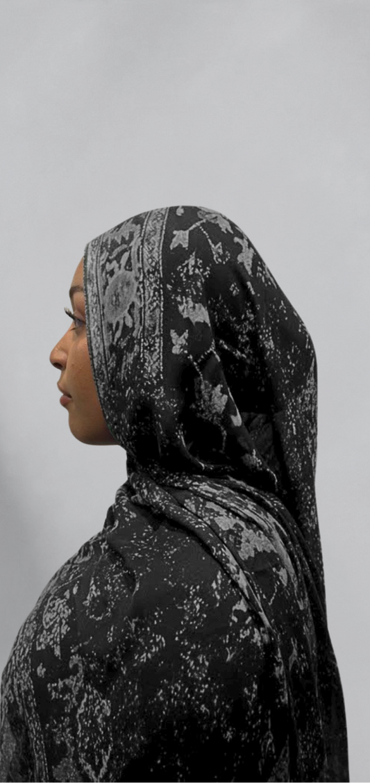 Noir Bloom - Modal Hijab